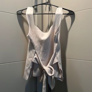 Anthropologie Knitted Tie Waist Tank Top